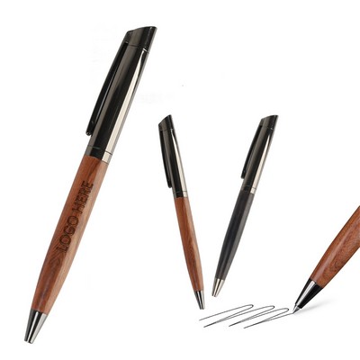 Luxury Wood & Steel Executive Pen MOQ 50