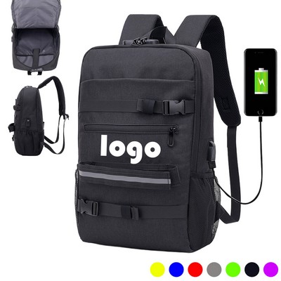Water Resistant Canvas Backpack with Anti-Theft Lock