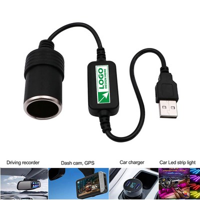 USB A Male to 12V Car Cigarette Lighter