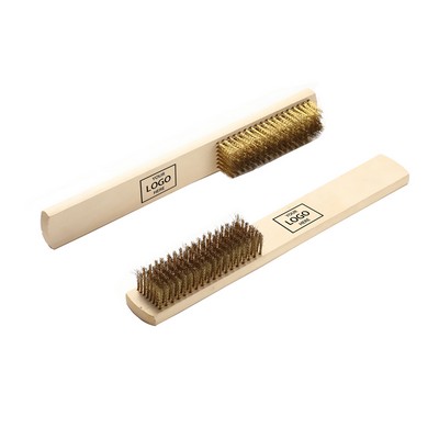 Copper Wire Brush w/Wooden Handle