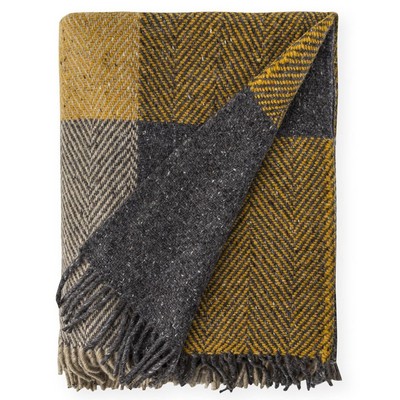 Avoca Peat Herringbone Donegal Heavy Throw
