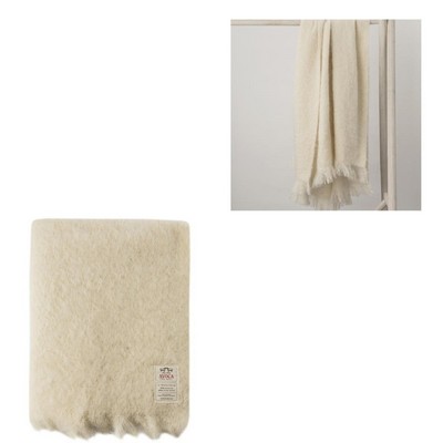 Avoca M11 Cream Mohair Throw