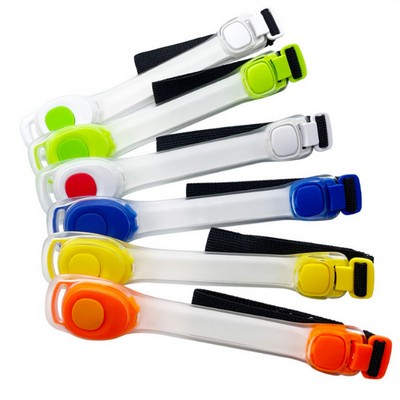 LED Light Bracelet Colorful Silicone Adjustable Flashing Armband Outdoor Running Band Slap Bracelets