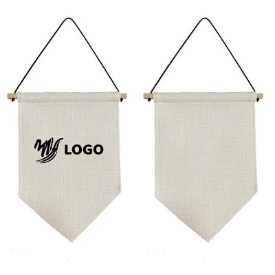 Linen Triangular Hanging Flag
