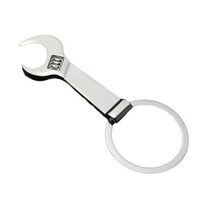 Wrench-Shaped Bottle Opener Keychain