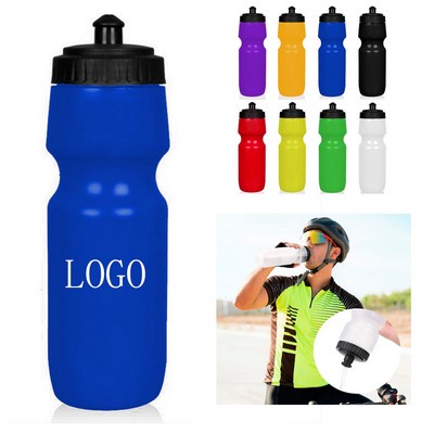24oz Squeeze Bike Sports Water Bottle W/Push Pull Lid