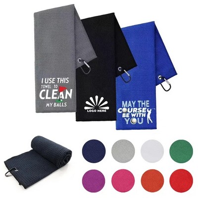 3 Holes Customized Tri-Fold Golf Towel