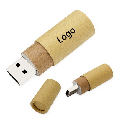 Wooden Bucket-Shaped USB Drive
