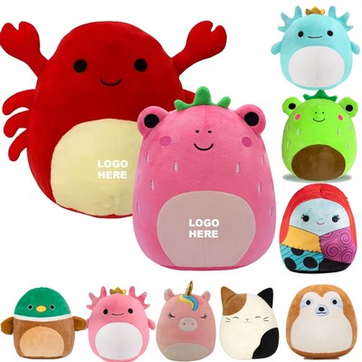 Custom Christmas Gift Kawaii Squishy Soft Animal Pillow Plush Toys for Kids Adult