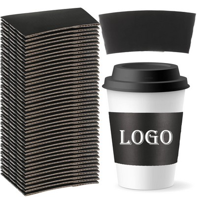 Disposable Corrugated Kraft Paper Coffee Cup Sleeves