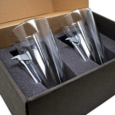 Fire Axe Embedded Pint Glass Gift Set