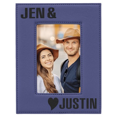 4" x 6" Purple Leatherette Photo Frame