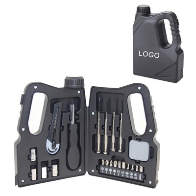 Promotional Gift Petrol Can Hardware Tool Set 21Pcs Emergency Tools