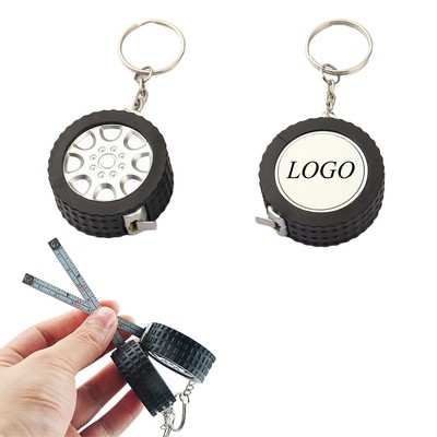 Tire-Shaped Tape Measure & Keychain