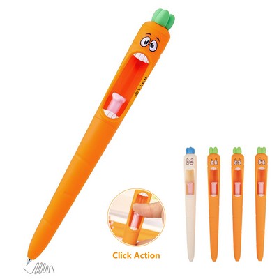 4 Faces Screaming Carrot Pen
