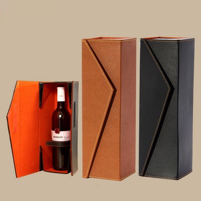 PU Leather Wine Bottle Gift Box