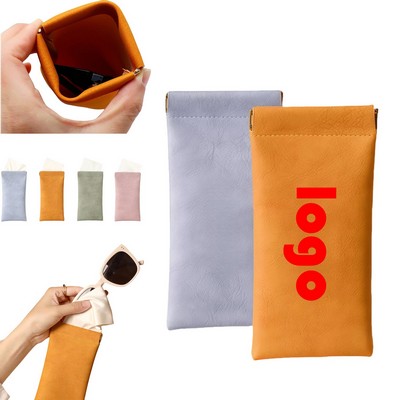 Soft Leather Sunglasses Bag