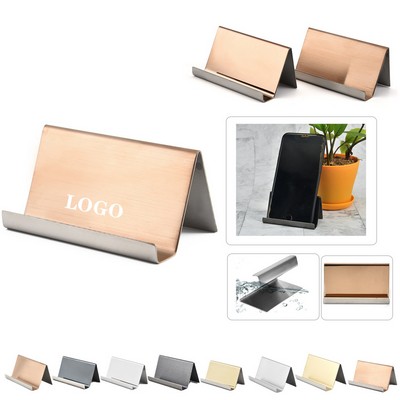 Elegant Stainless Steel Card Holder for Desks