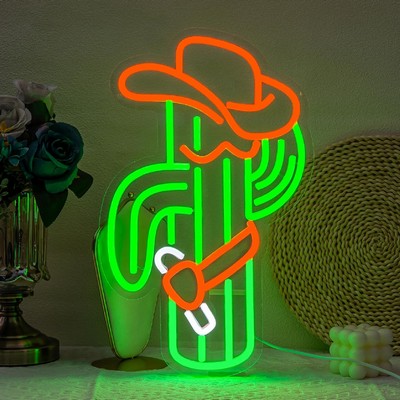 Cactus Cowboy Neon Sign