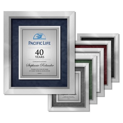 Vernon - Executive Aluminum Certificate Shadowbox (Silver Frame)