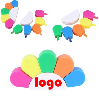 Flower Shaped Watercolor Pen Petals Highlighters