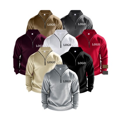 Mens 1/4 Zip Pullover Sweatshirts