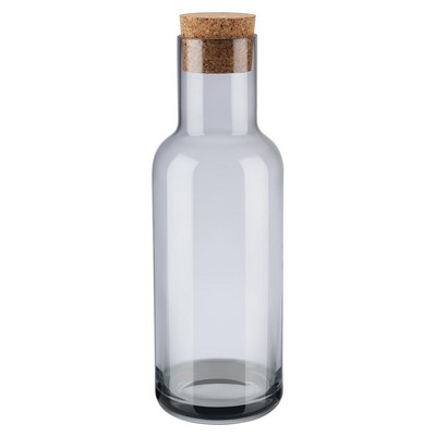 Blomus Fuum Water Carafe 34 Ounce w/Cork Lid - Smoke Gray