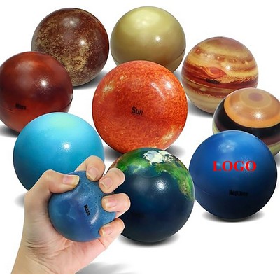 Soft 2" PU Foam Solar System Stress Reliever Ball Anxiety Relief Fidget Toy