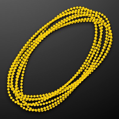 Lemon Yellow Round Beads (Non-Light Up) 7mm 33" - BLANK