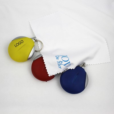 Microfiber Glasses Cleaning Cloth with Keyring