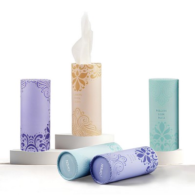 Full Color Cylinder Car Tissue Canister