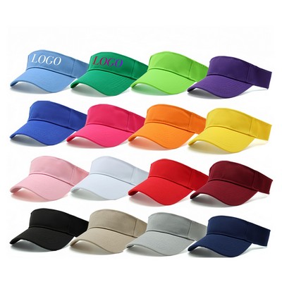 Polyester Visor Caps-Full color imprint-MOQ is 10 pcs