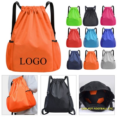 Waterproof Drawstring Backpack w/ Mesh Pockets