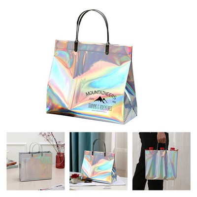 Rainbow Holographic PVC Tote Bag