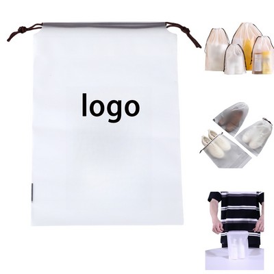 Frosted Transparent PE Tote Bag (Custom Logo, Waterproof)