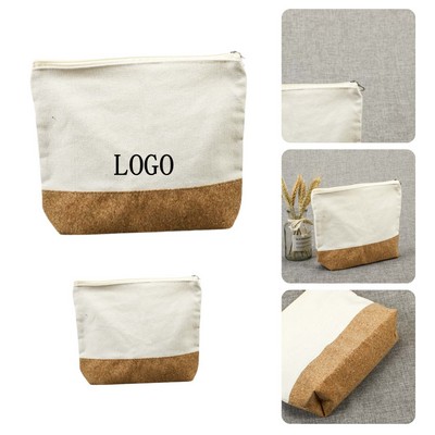 Eco Cork Canvas Zipper Pouch