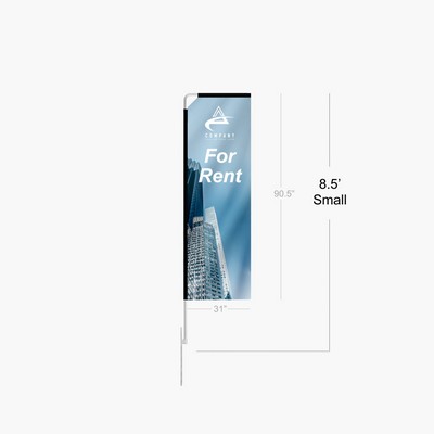 8.5' Rectangle Flag Single Sided