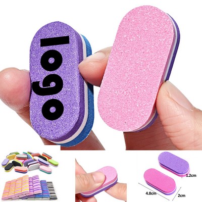 Mini Nail File & Buffer Block Set – Double-Sided Sponge, Multi-Grit for Natural & Artificial Nails