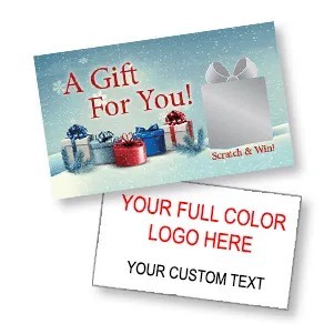 Scratch Off Cards - A Gift For You (Silver box) -Scratch and Win (4 Sizes)