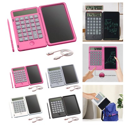 Rechargeable Calculator w/ LCD Writing Pad