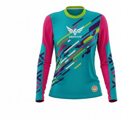 Women's Brushed Milk Silk Long Sleeve T Shirt Sublimated