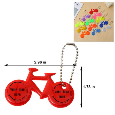 Reflective Bicycle Shape Keychain