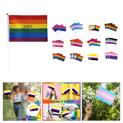 Mini Pride Hand Waving Flag