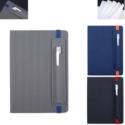 Elegant Faux Leather Notebook with Pen