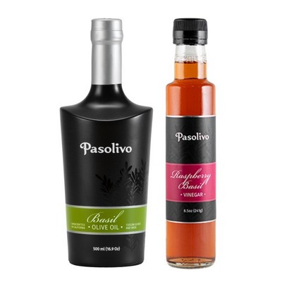 Basil Olive Oil 500mL & Raspberry Basil Vinegar 8.5oz
