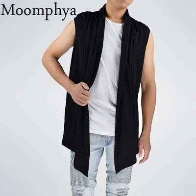 Men's Sleeveless Shawl Collar Cardigan