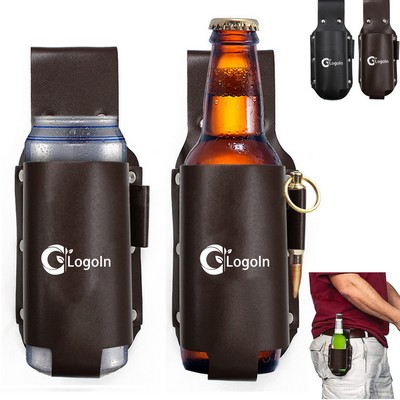 Leather Beer Can Bottle Holders