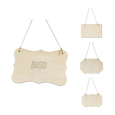 Customizable Wooden Hanging Sign