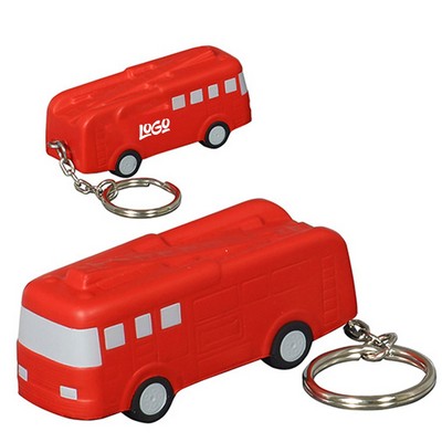PU Foam Fire Truck Stress Reliever Keychain