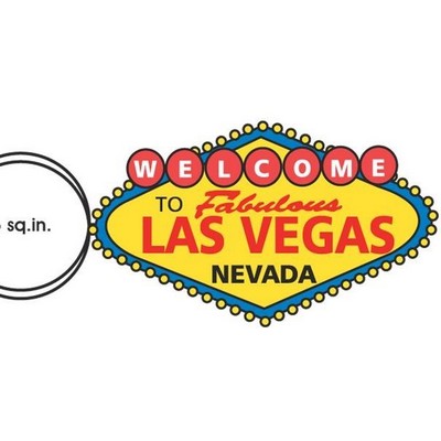 Welcome to Vegas Sign Key Chain w/Clear Mirrored Back (4 Square Inch)